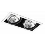 Foco Kardan PRO2 empotrar para 2 Lámpara AR111/QR111 Blanco, Gris ó Negro H182mm